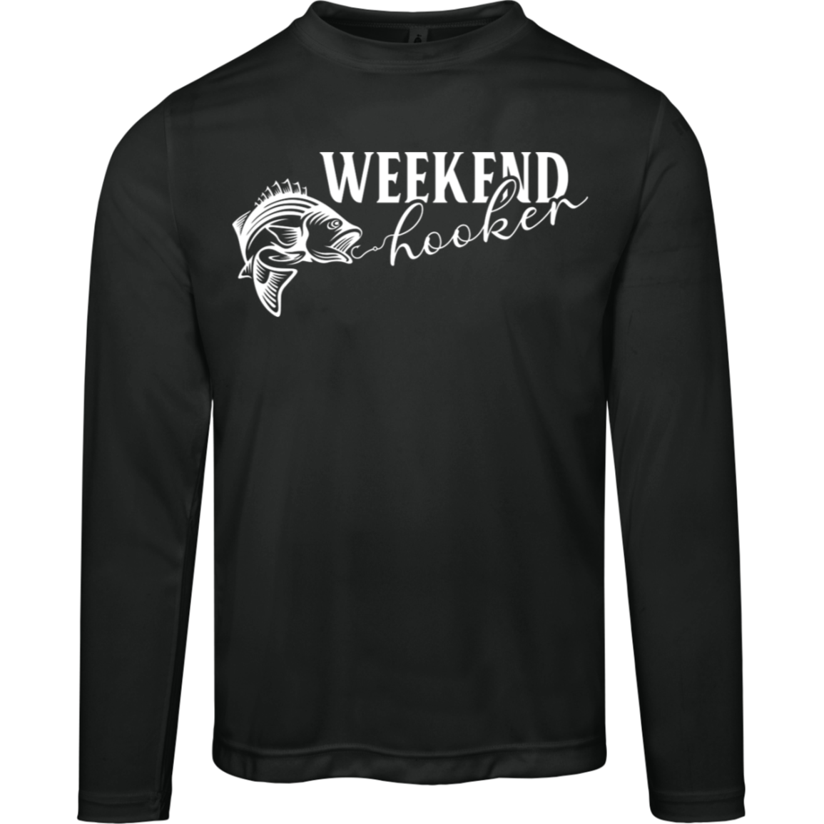 "Weekend Hooker" Long-Sleeved Fishing Tee – Moisture-Wicking & UV 40+ Protection!