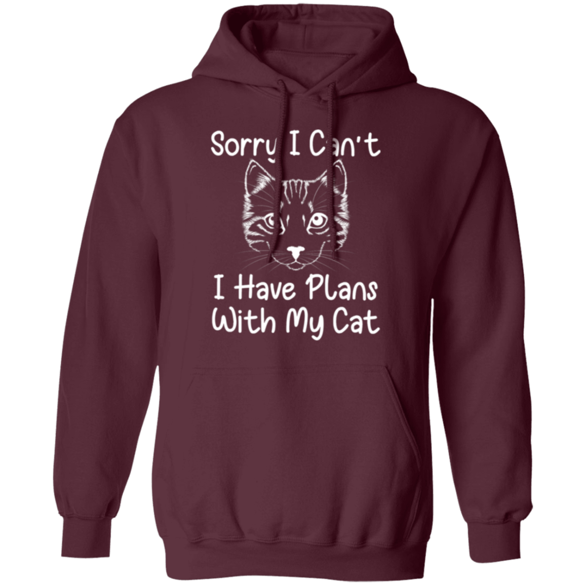 "Plans With My Cat" Funny Cat Lover Hoodie