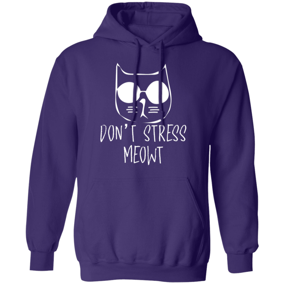 "Don't Stress Meowt" Cool Cat Hoodie – Perfect for Cat Lovers, Cat Owners, & Cat Ladies!