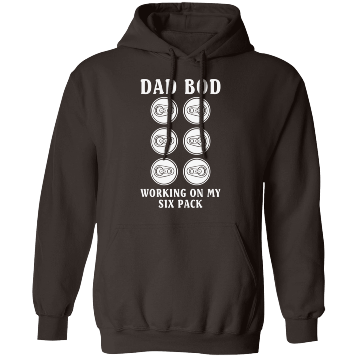 "Dad Bod: Working On My Six Pack" Hoodie – Ideal for Beer, Wine, and Cocktail Enthusiasts!