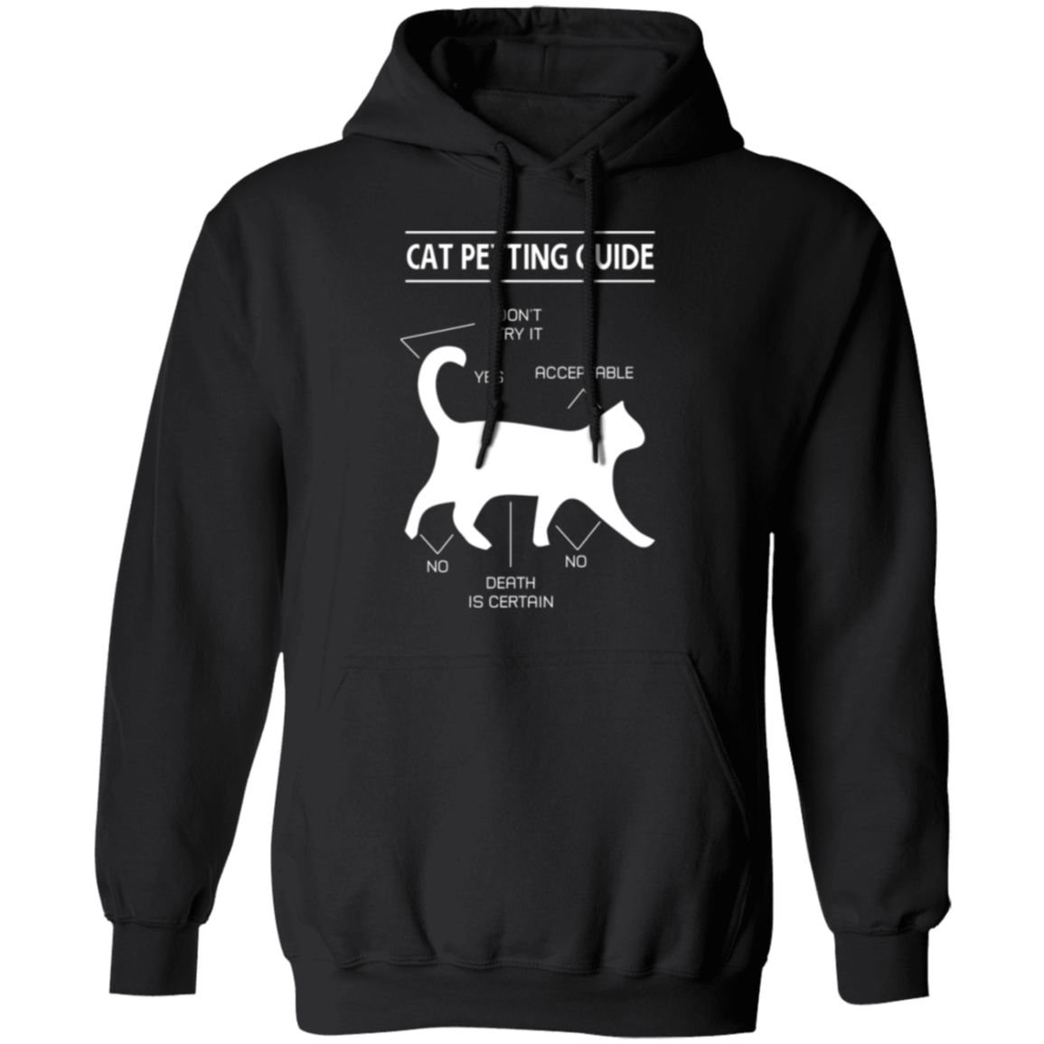 "Cat Petting Guide" Hoodie – Cozy Up with Feline Wisdom!
