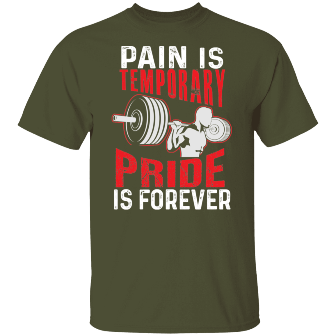 "Pain Is Temporary. Pride Is Forever." Fitness T-Shirt – Motivational Gym Shirt for Weight Lifters!