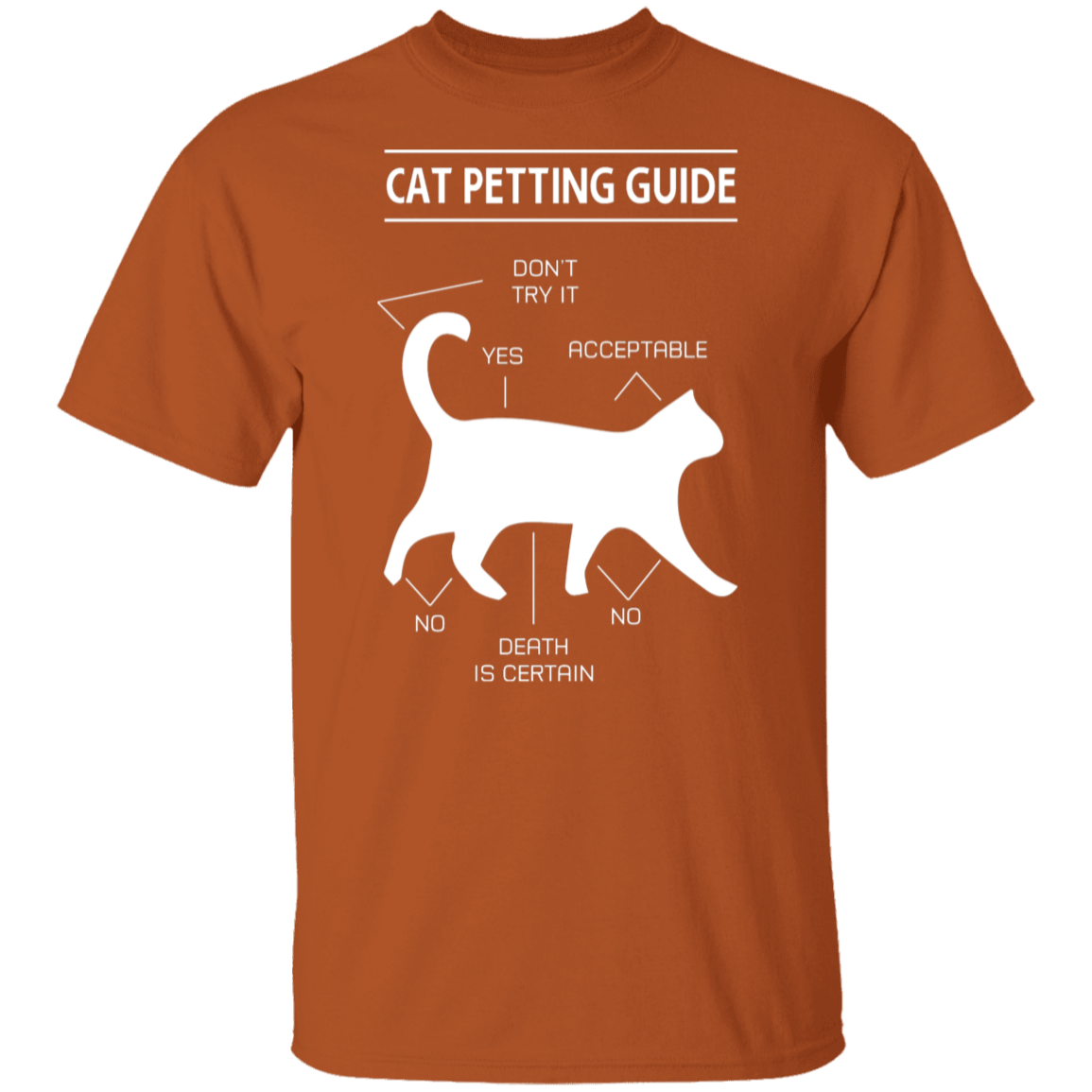 "Cat Petting Guide" T-Shirt – Master the Feline Touch!
