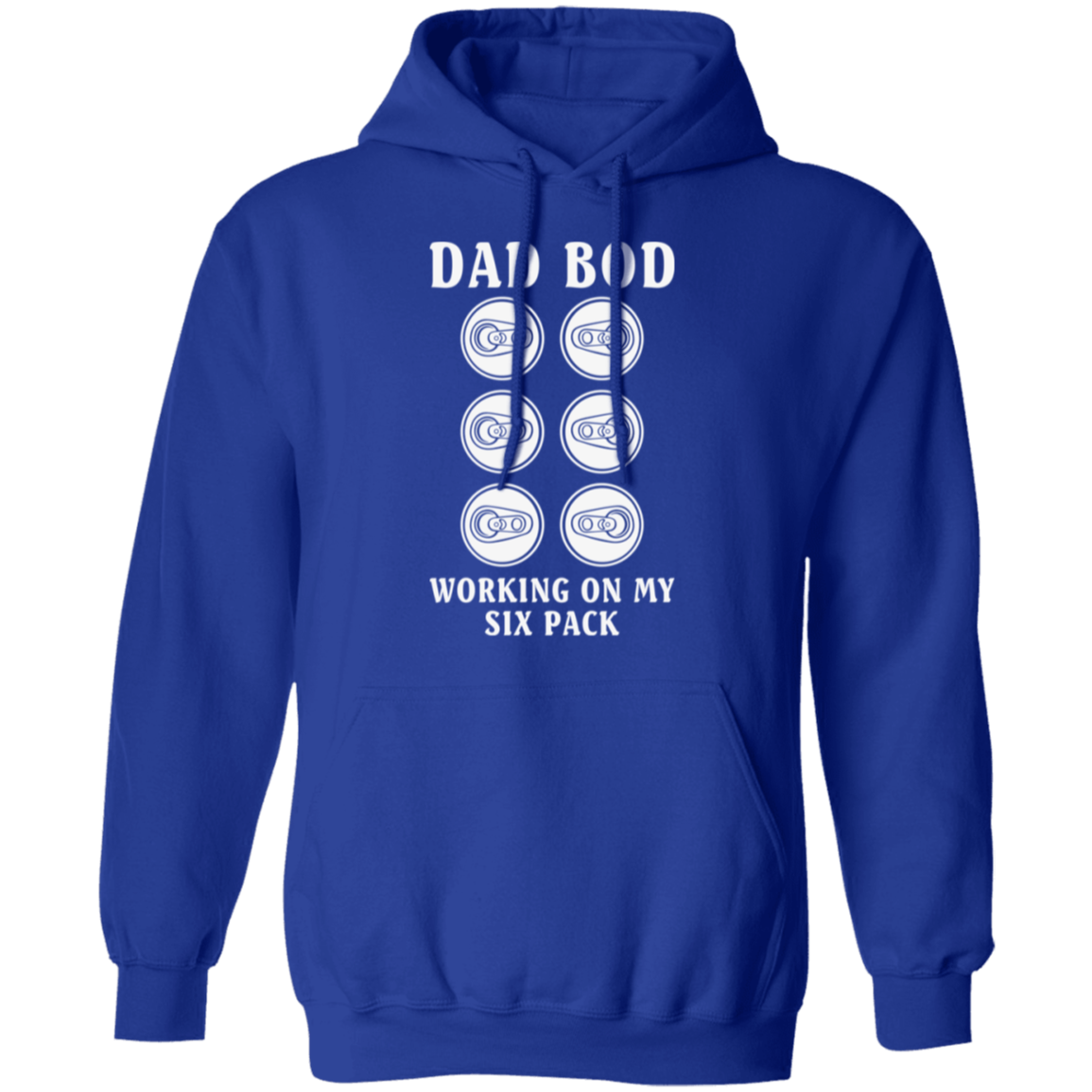 "Dad Bod: Working On My Six Pack" Hoodie – Ideal for Beer, Wine, and Cocktail Enthusiasts!