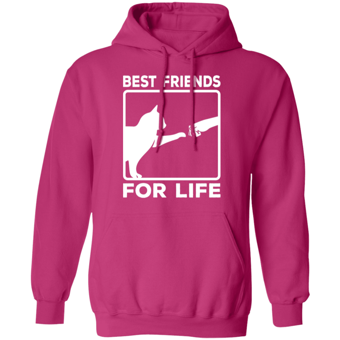 "Best Friends For Life" - Cat & Human Fist Bump Hoodie | Perfect for Cat Lovers & Pet Owners!