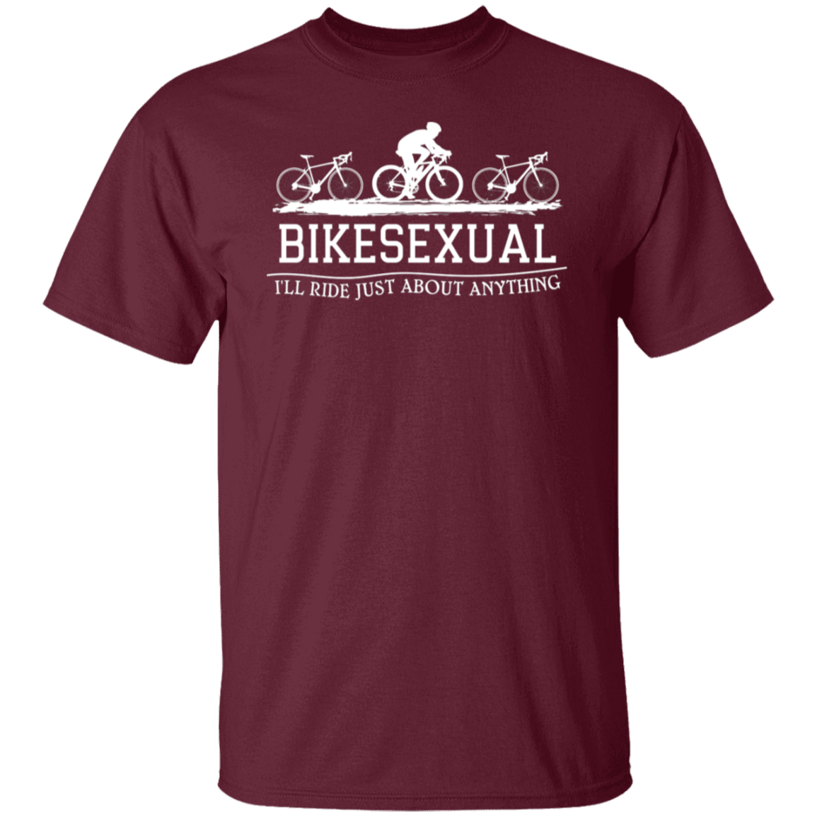 “Bikesexual” T-Shirt – Ride with A Sense of Humor! Funny Gift for Cyclists!