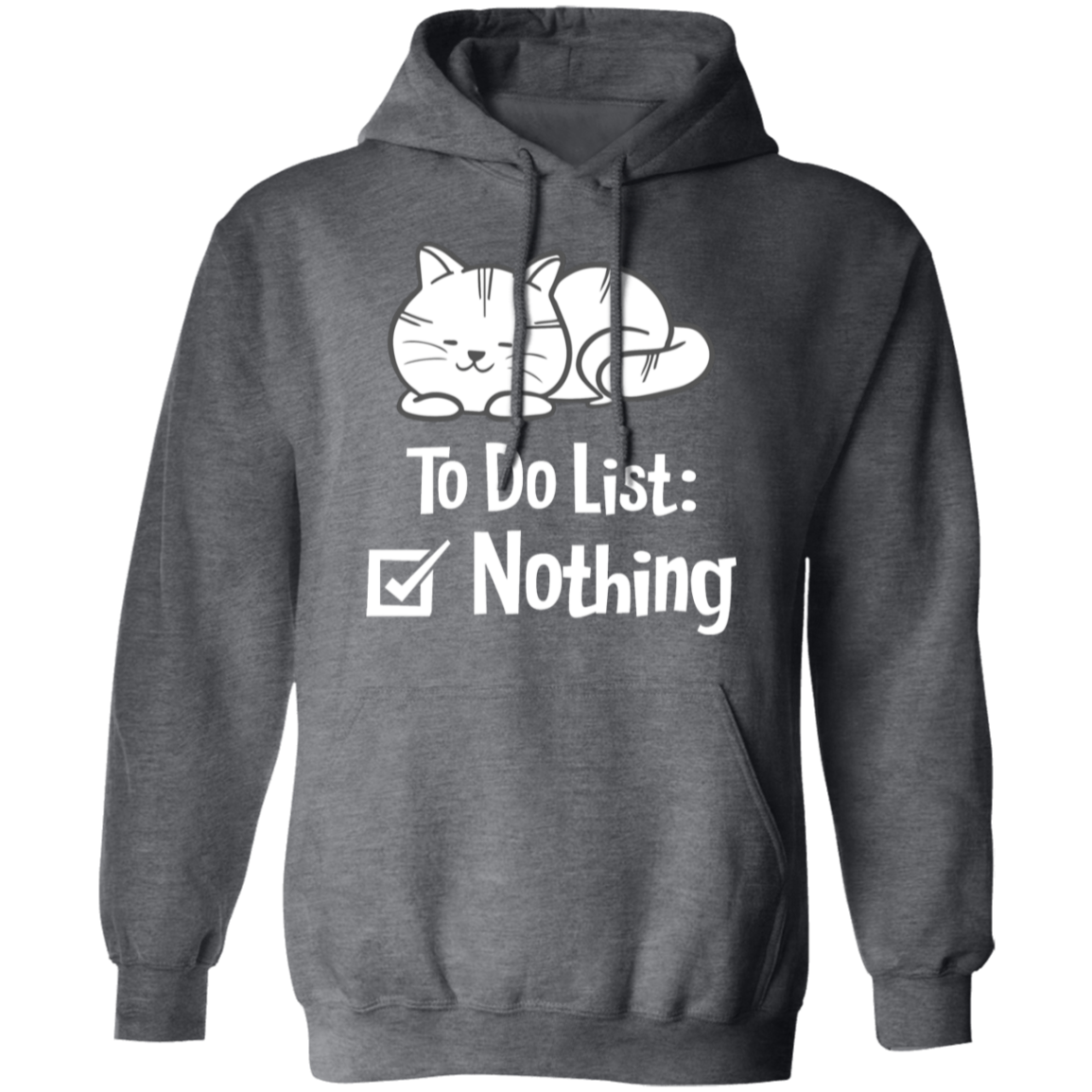 "Purrfectly Lazy: 'To Do List - Nothing" Cat Hoodie for Cozy Relaxation & Cat Lovers!