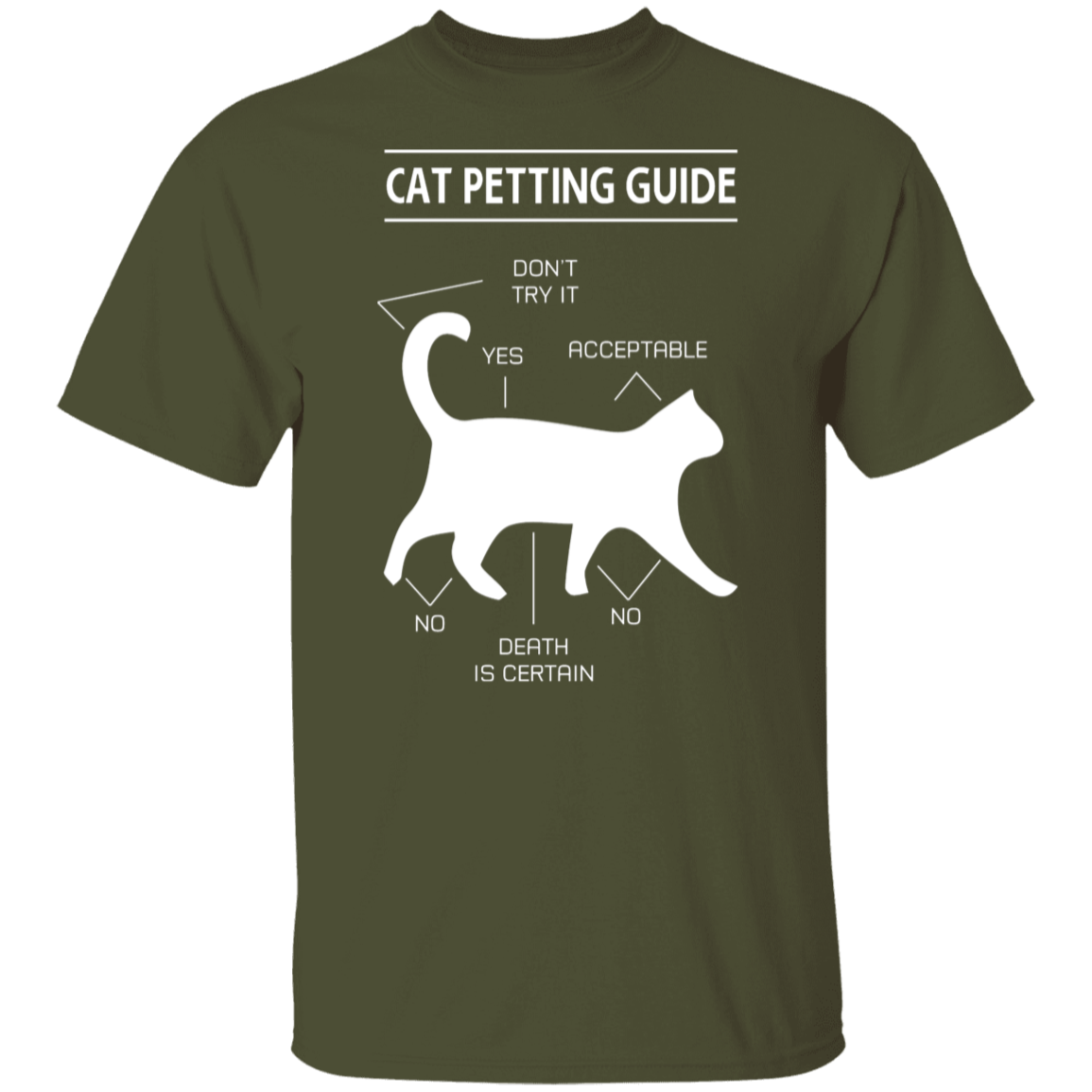 "Cat Petting Guide" T-Shirt – Master the Feline Touch!