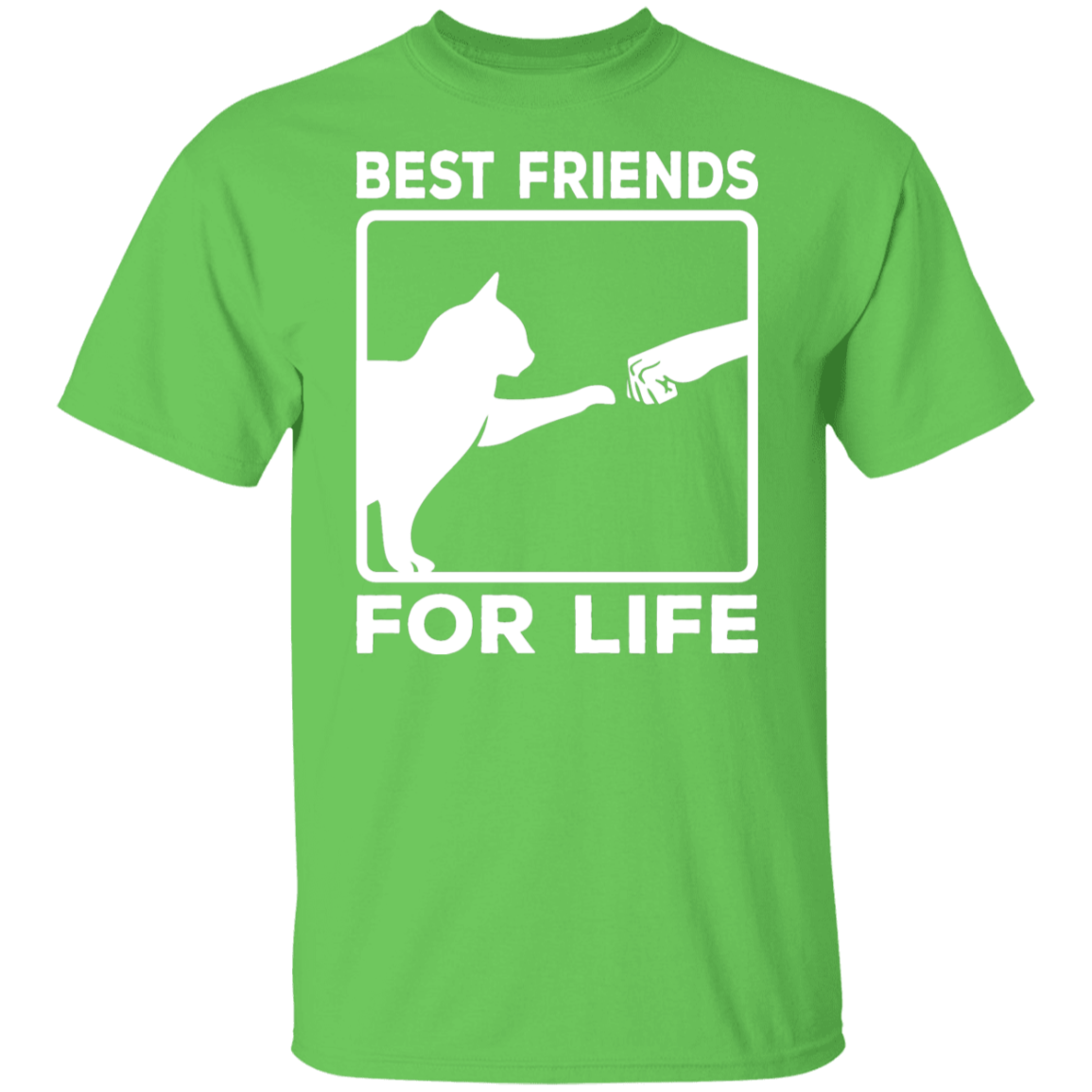 "Best Friends For Life" - Cat & Human Fist Bump T-Shirt | Perfect for Cat Lovers & Pet Owners!