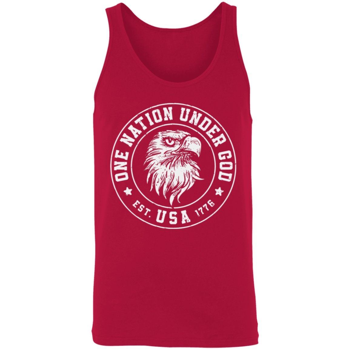 "One Nation Under God: USA Est. 1776" Patriotic Eagle Tank Top