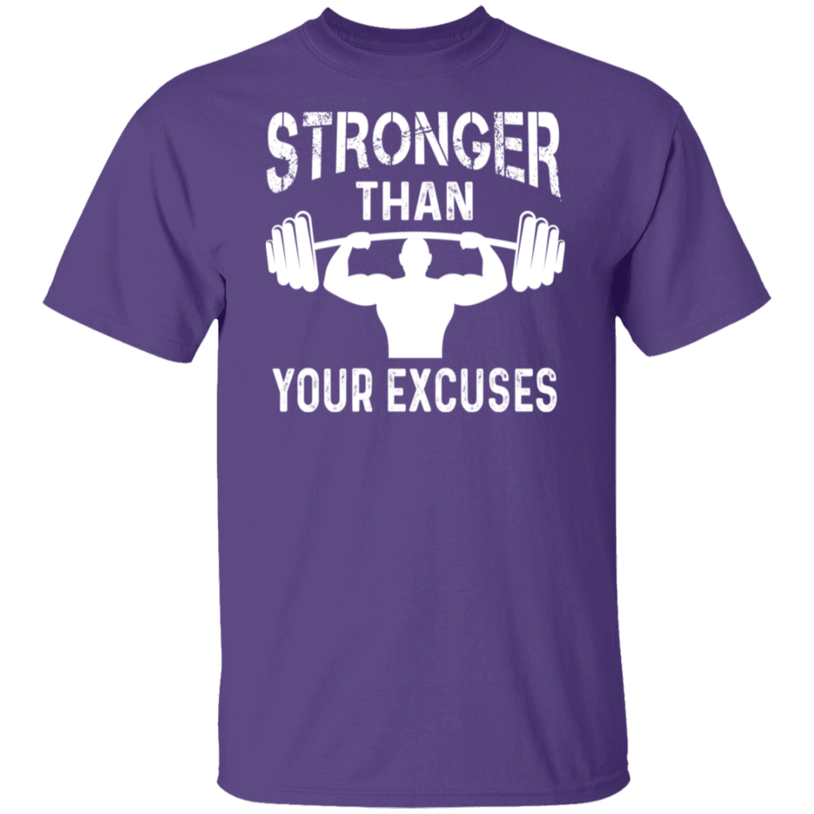 "Stronger Than Your Excuses" – Motivational Fitness T-Shirt for Gym Enthusiasts!