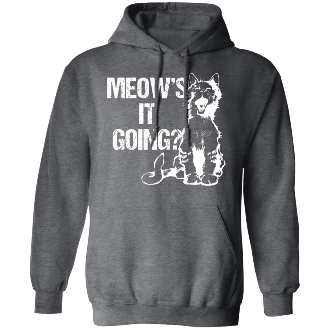 "Meow's It Going?" Cute Cat Hoodie for Cat Lovers & Cat Ladies!