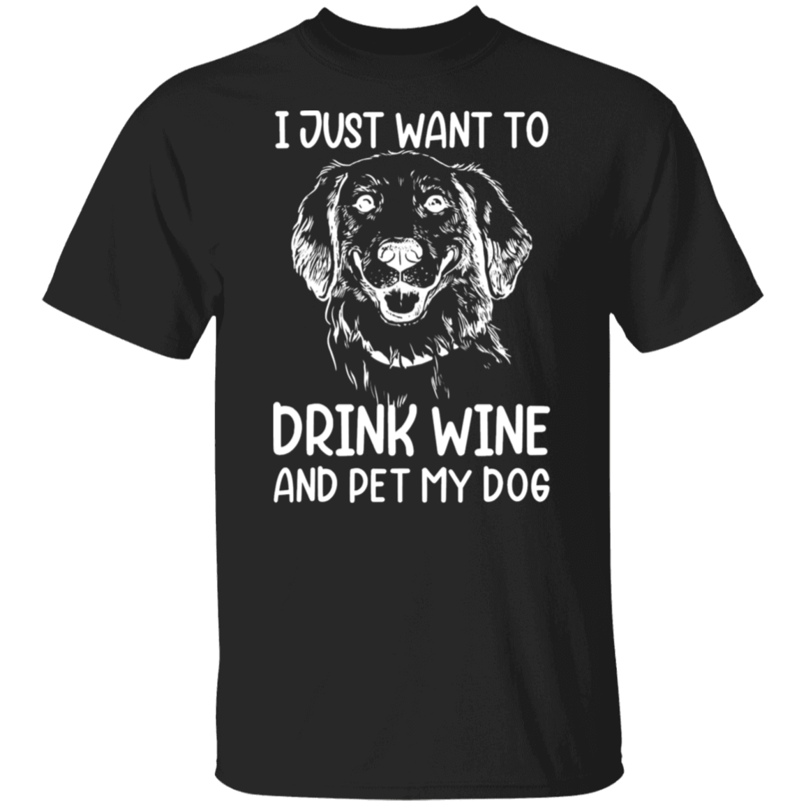"Wine, Wag, and Unwind": Dog Lover's T-Shirt