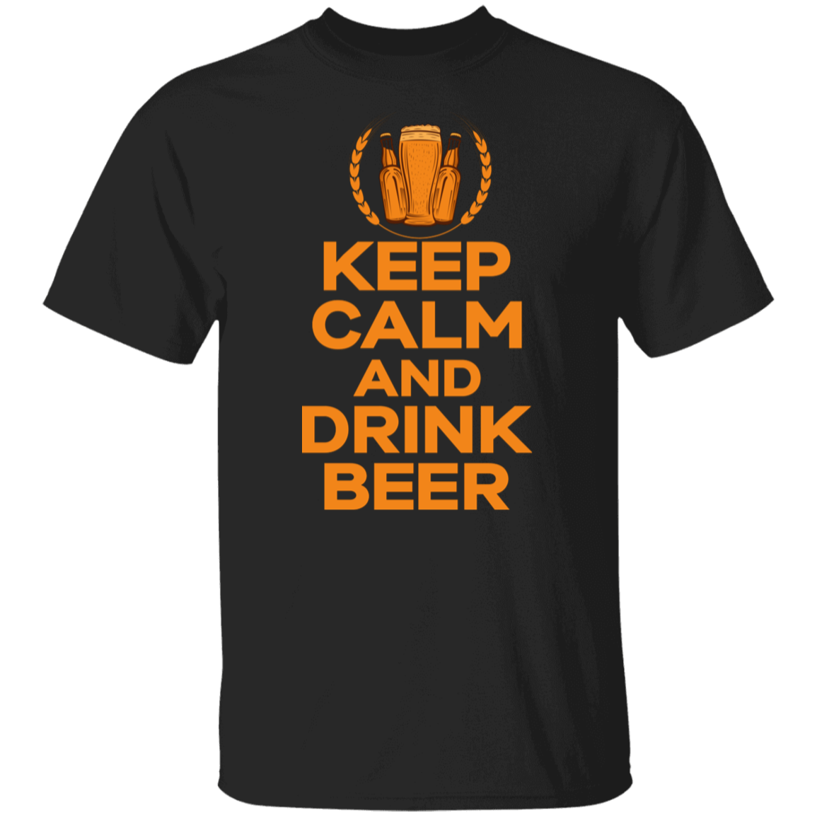 "Keep Calm And Drink Beer" T-Shirt – Perfect Apparel for Beer Enthusiasts and Happy Hour Lovers!