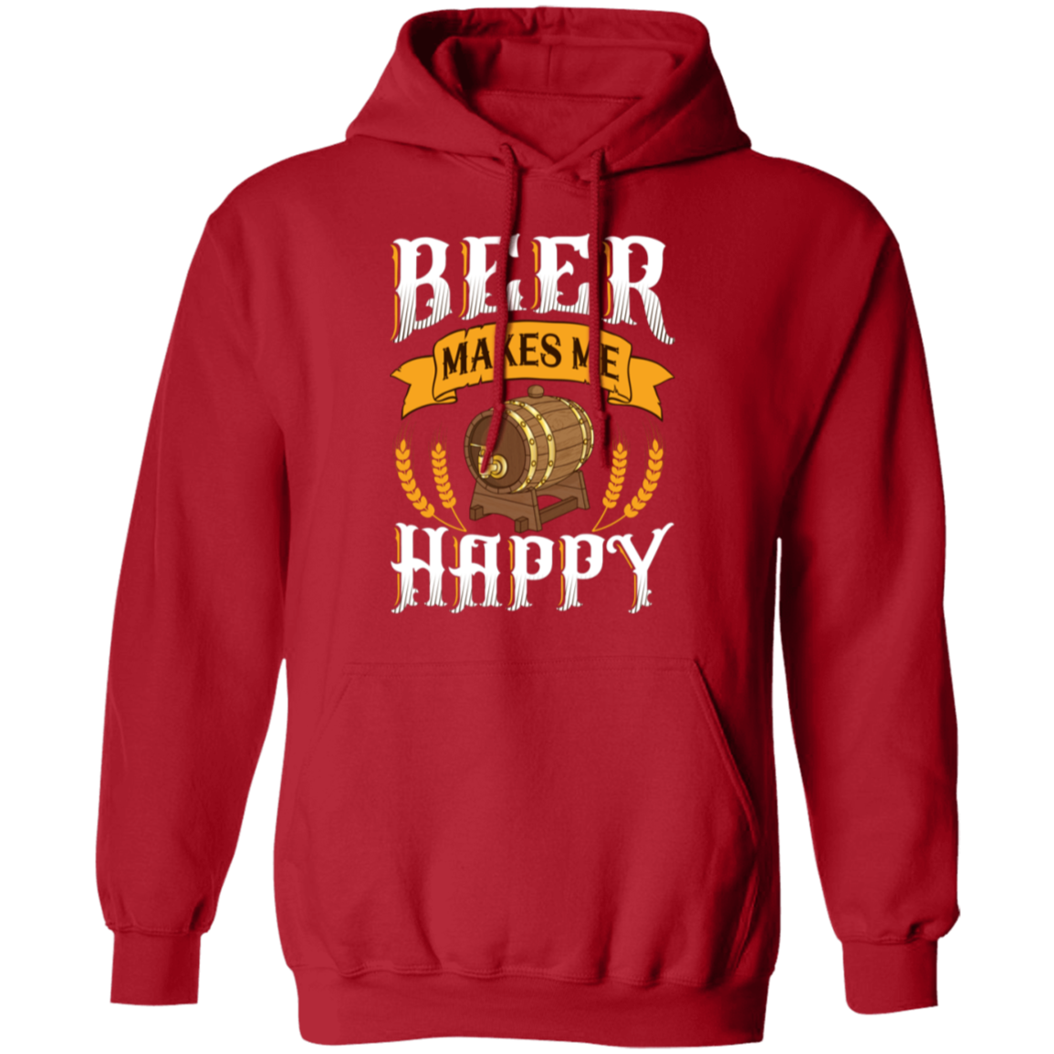 "Beer Makes Me Happy" Hoodie – Cozy Up with Your Favorite Brew!