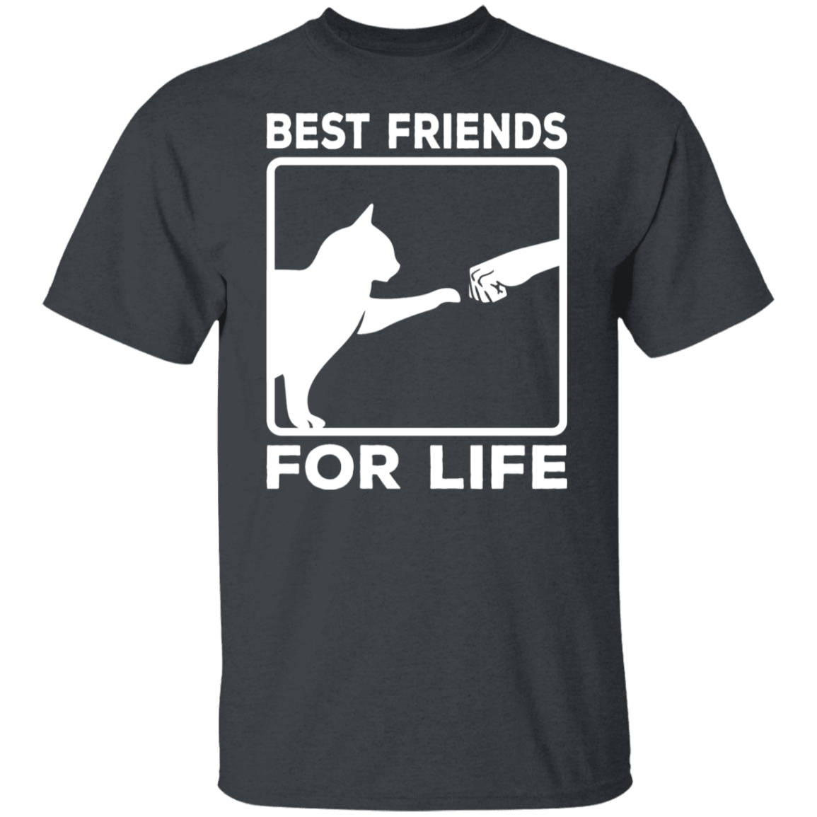 "Best Friends For Life" - Cat & Human Fist Bump T-Shirt | Perfect for Cat Lovers & Pet Owners!