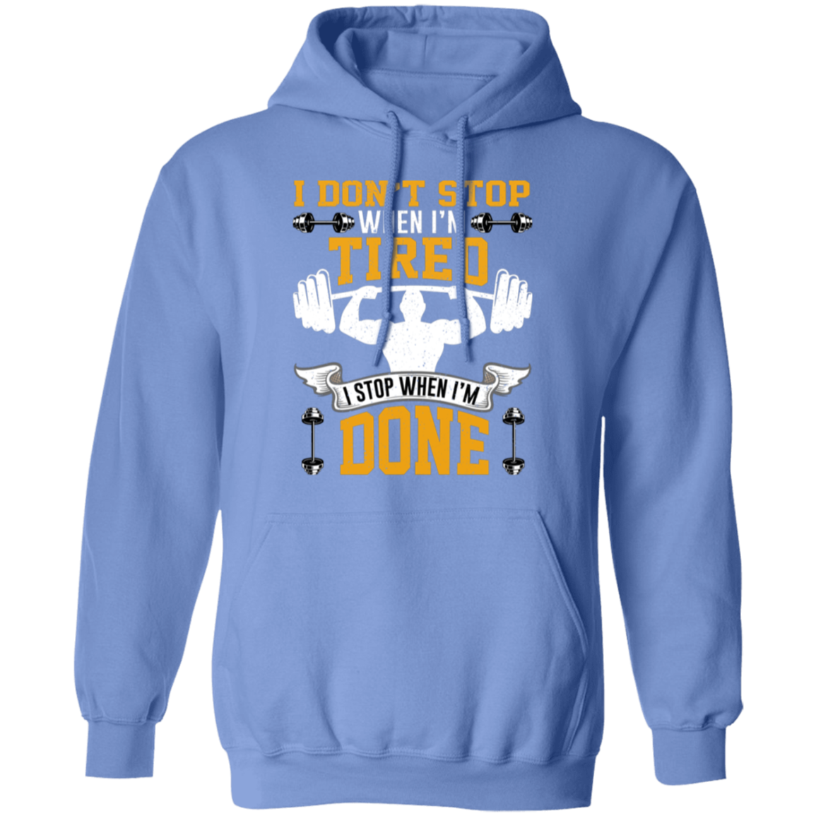 Relentless Strength Hoodie: "I Don't Stop When I'm Tired" – Gym Motivation Sweatshirt!