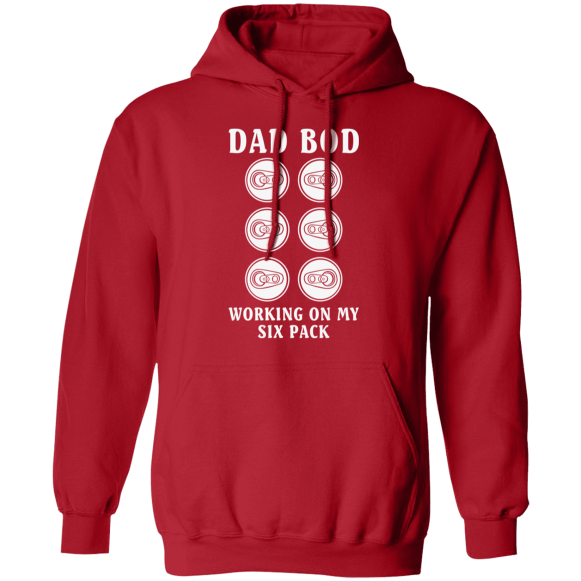 "Dad Bod: Working On My Six Pack" Hoodie – Ideal for Beer, Wine, and Cocktail Enthusiasts!
