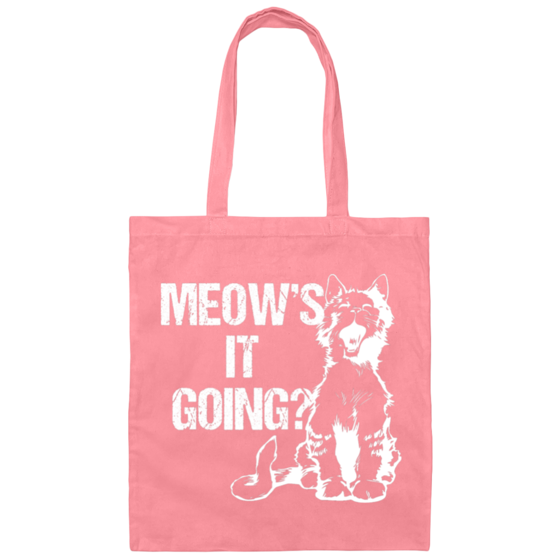 "Meow's It Going?" Cute Cat Tote Bag for Cat Lovers & Cat Ladies!