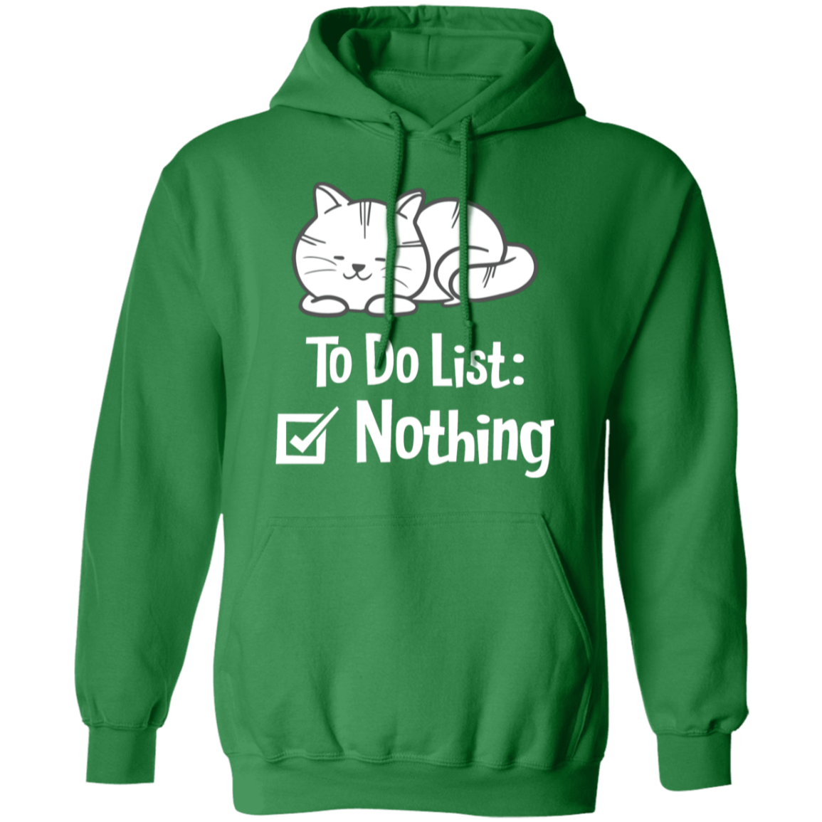"Purrfectly Lazy: 'To Do List - Nothing" Cat Hoodie for Cozy Relaxation & Cat Lovers!