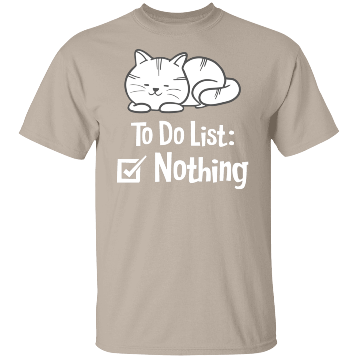 "Purrfectly Lazy: To Do List - Nothing" Cat T-Shirt for Relaxation & Cat Lovers!