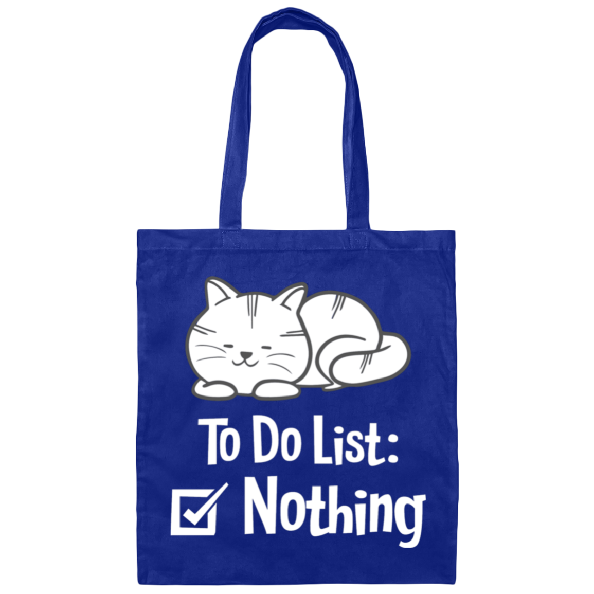 "Purrfectly Lazy: To Do List - Nothing" Cat Tote Bag for Relaxation & Cat Lovers!