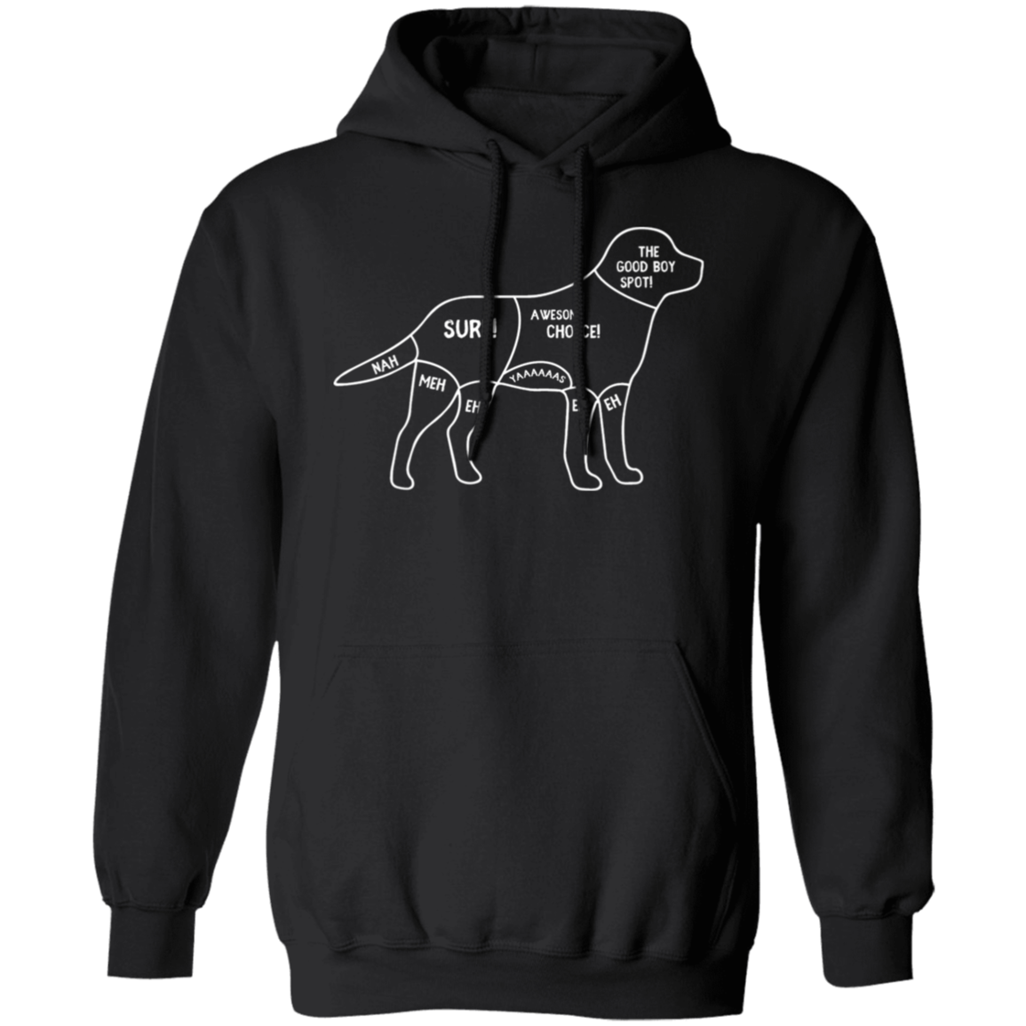 "Dog's Petting Guide" Hoodie: Stay Cozy, Pet Happily!