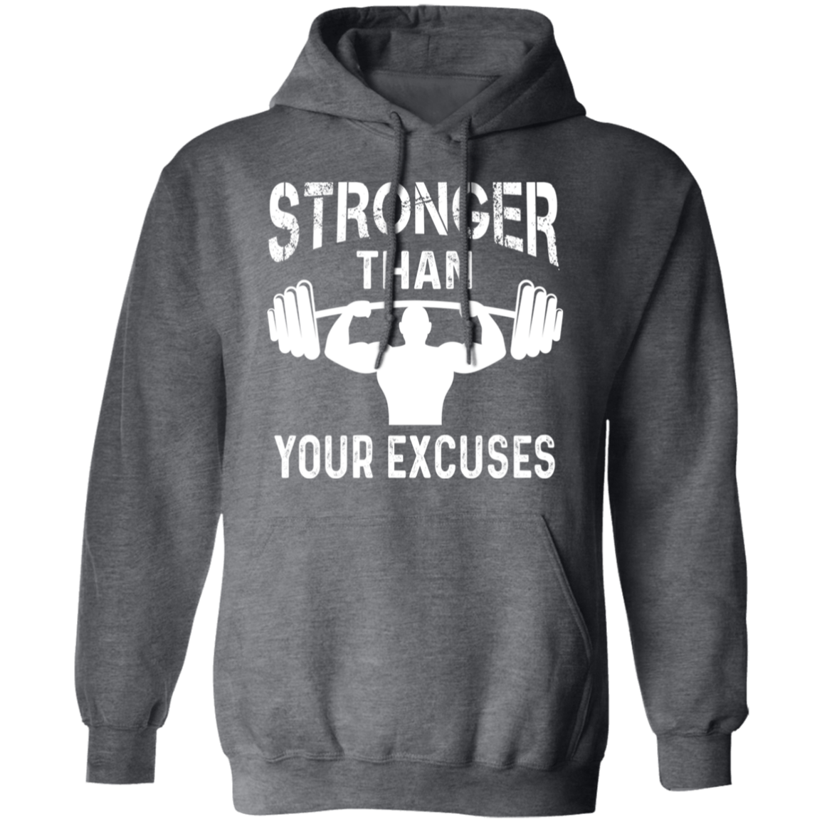 "Stronger Than Your Excuses" – Motivational Hoodie for Gym Rats and Weightlifters!