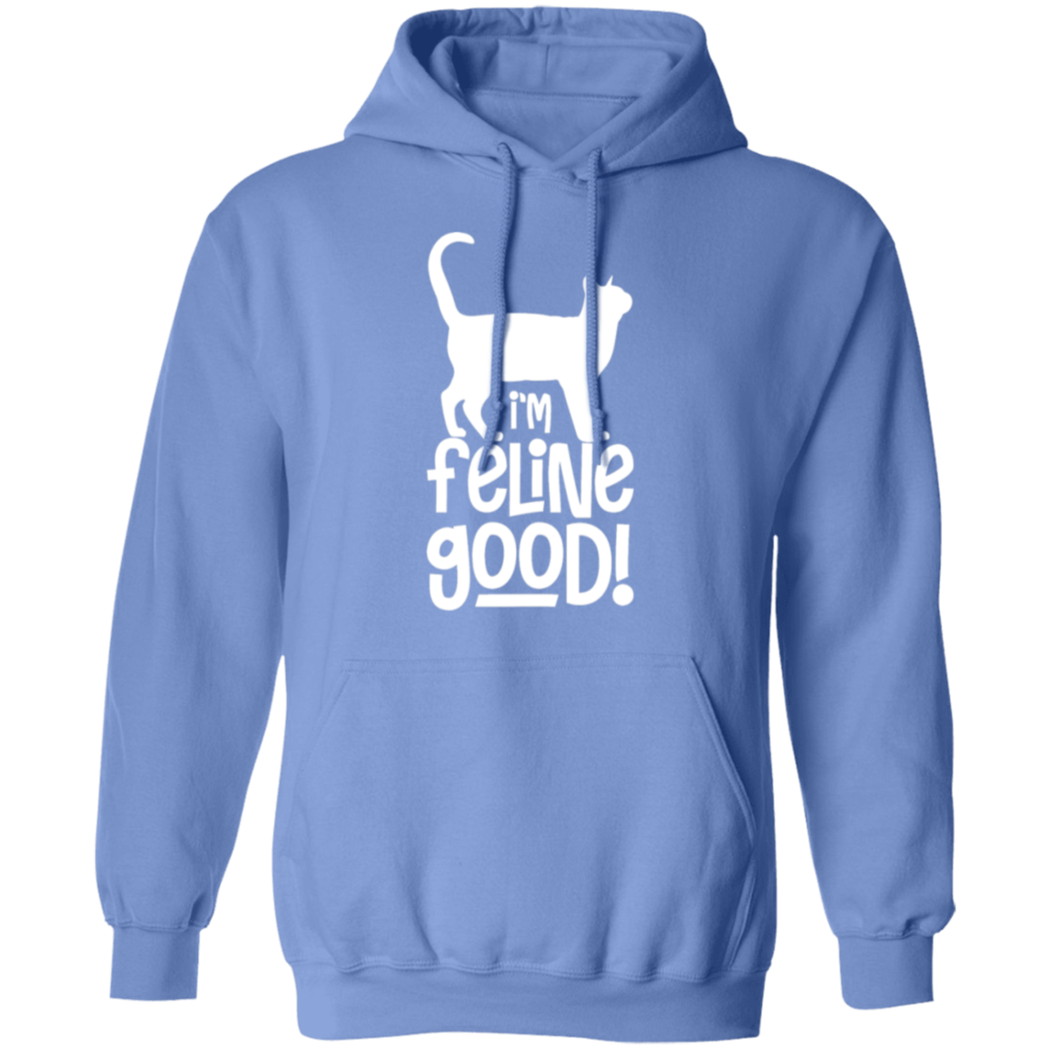 "I'm Feline Good" Cat Lover's Hoodie - Cozy Gift for Cat Owners, Cat Ladies, and Cat Enthusiasts!