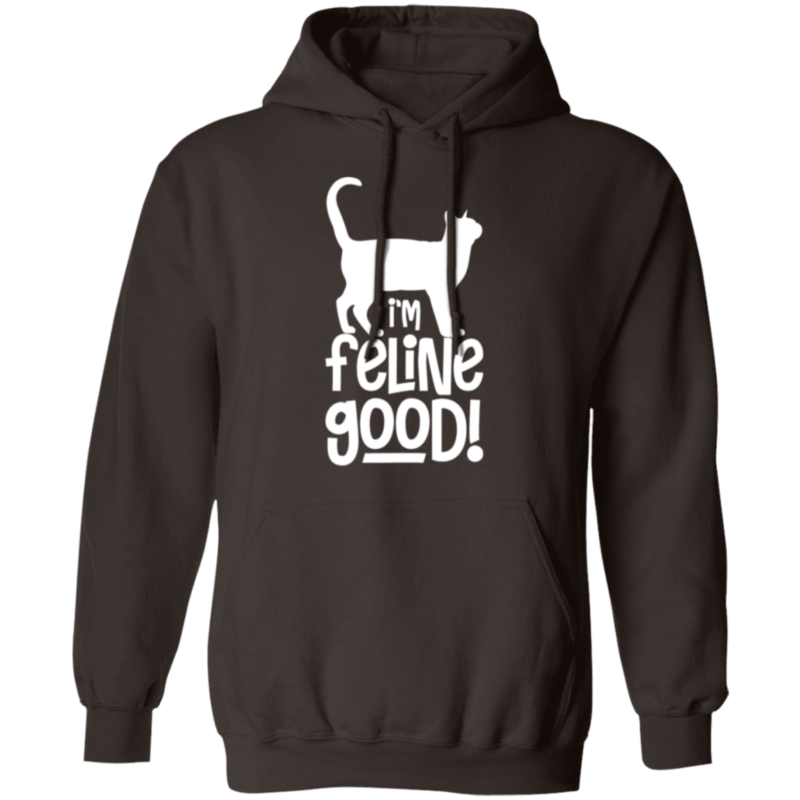 "I'm Feline Good" Cat Lover's Hoodie - Cozy Gift for Cat Owners, Cat Ladies, and Cat Enthusiasts!