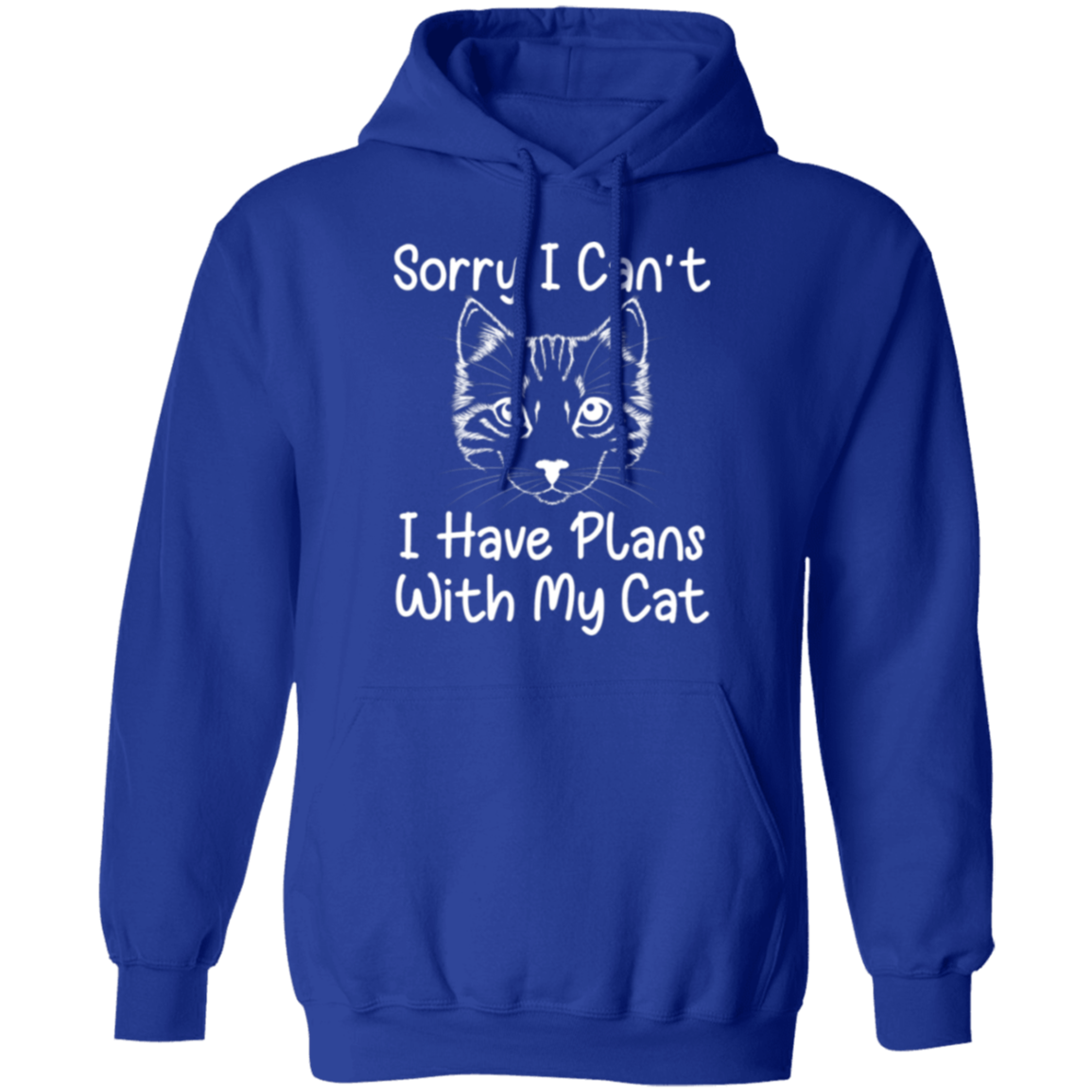 "Plans With My Cat" Funny Cat Lover Hoodie