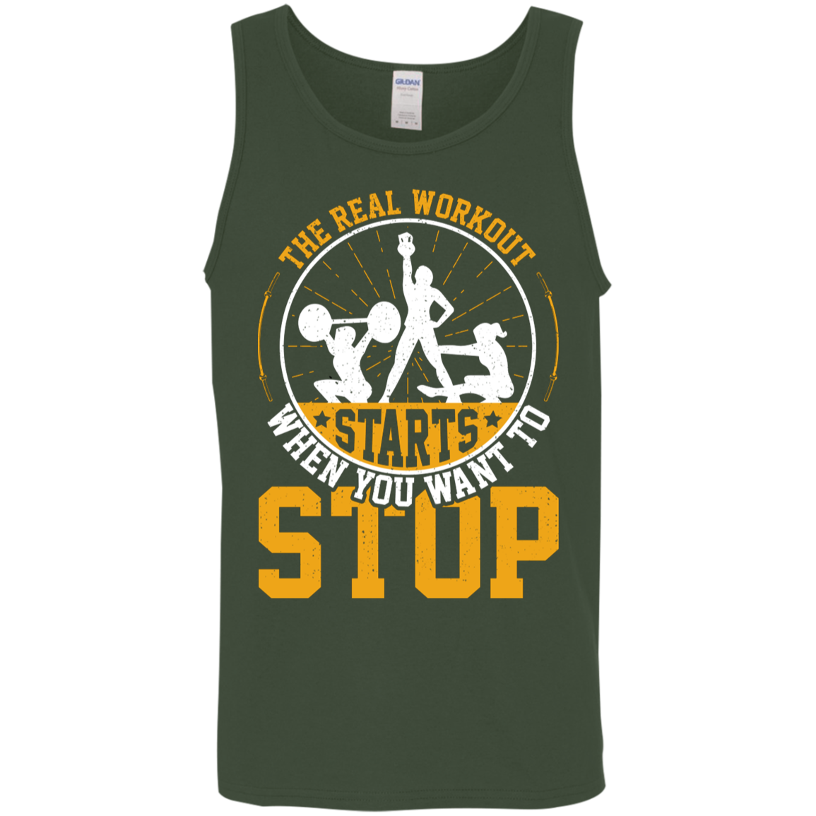 "The Real Workout Starts When You Want To Stop" Tank Top – Ideal for Gym Goers & Fitness Enthusiasts!