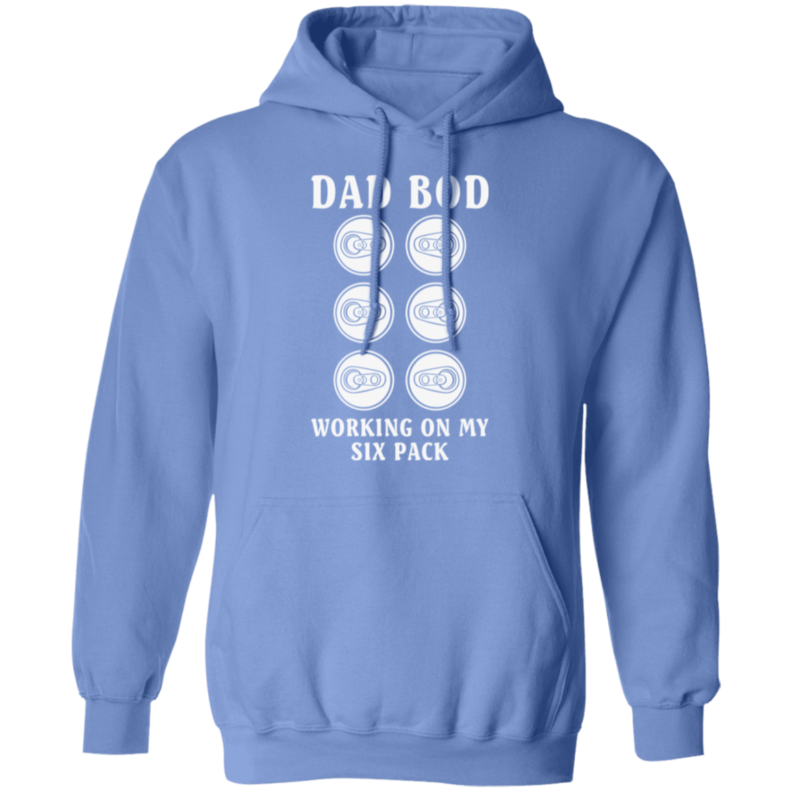 "Dad Bod: Working On My Six Pack" Hoodie – Ideal for Beer, Wine, and Cocktail Enthusiasts!