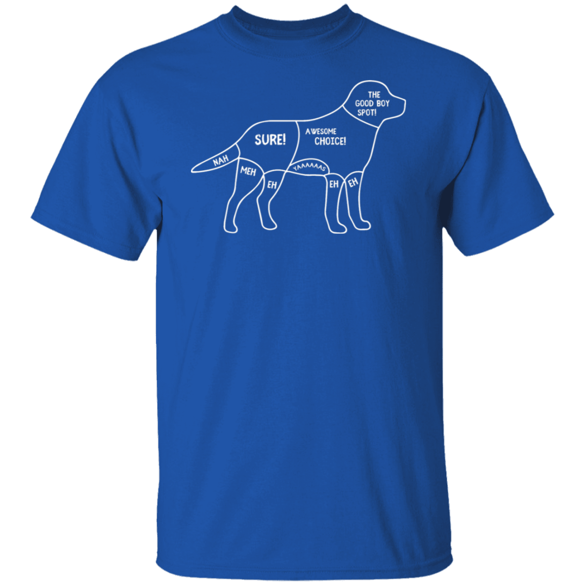 "Pup's Petting Guide" T-Shirt: Wear Your Dog's Favorite Spots!