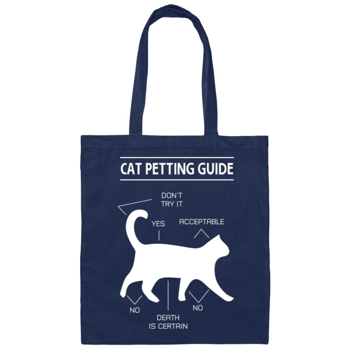 "Cat Petting Guide" Tote Bag – Carry Your Feline Know-How Everywhere!
