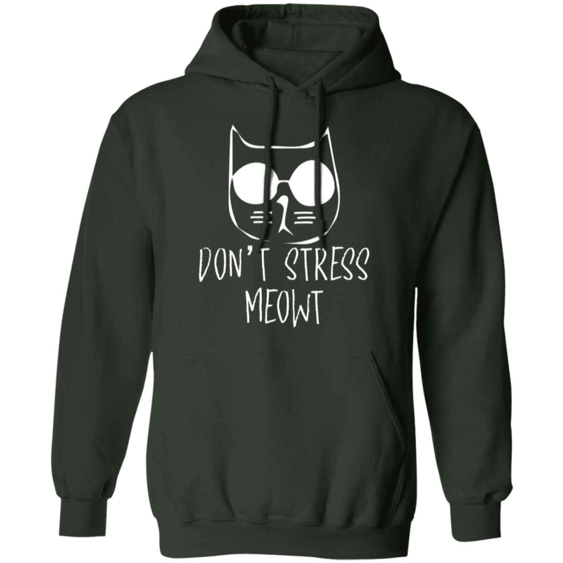 "Don't Stress Meowt" Cool Cat Hoodie – Perfect for Cat Lovers, Cat Owners, & Cat Ladies!