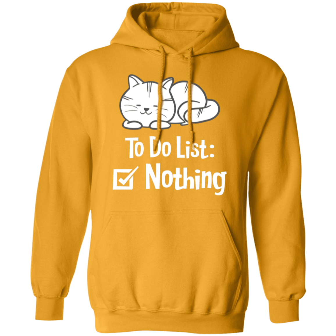 "Purrfectly Lazy: 'To Do List - Nothing" Cat Hoodie for Cozy Relaxation & Cat Lovers!
