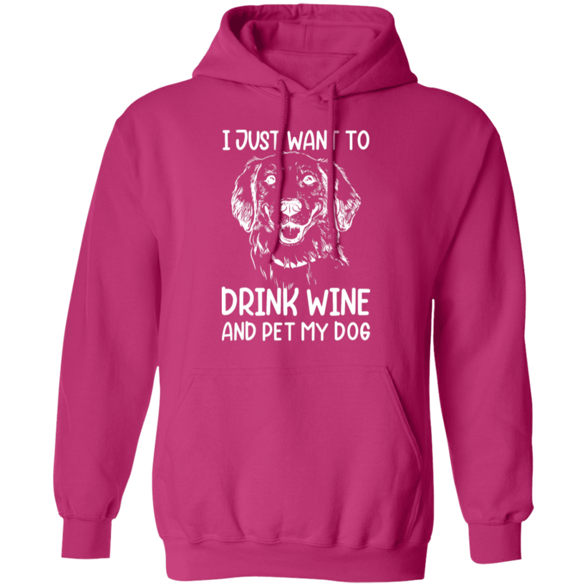 "Wine, Wag, and Unwind": Cozy Dog Lover’s Hoodie