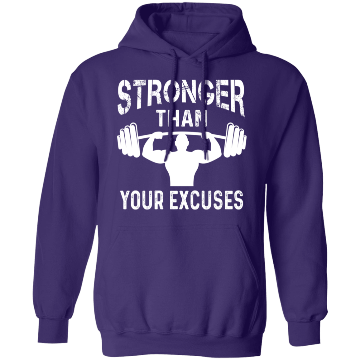 "Stronger Than Your Excuses" – Motivational Hoodie for Gym Rats and Weightlifters!
