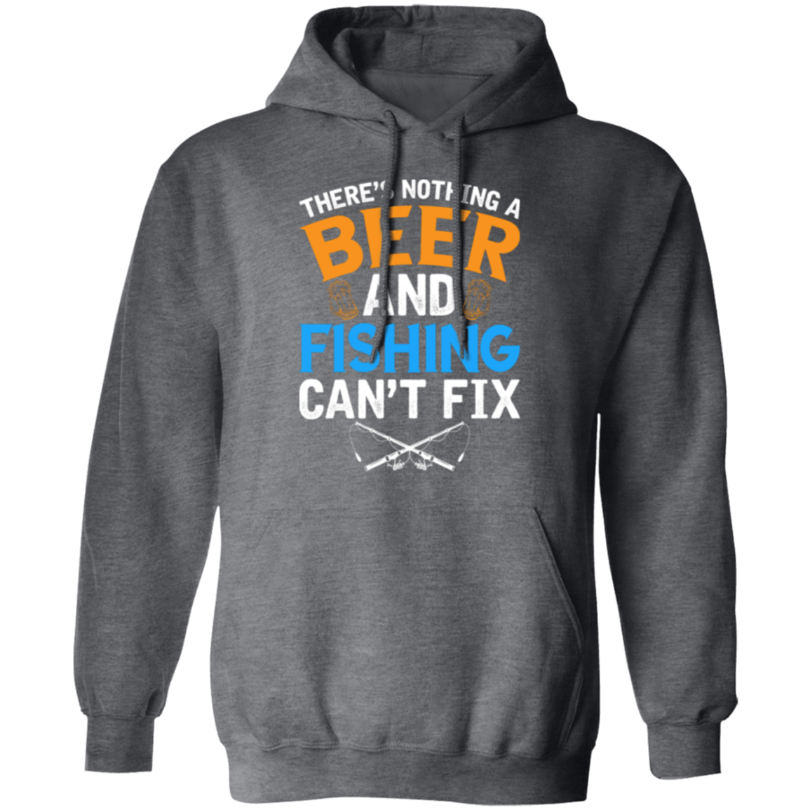 "There's Nothing A Beer And Fishing Can't Fix" Hoodie – Cozy Up with Fishing & Beer Passion!