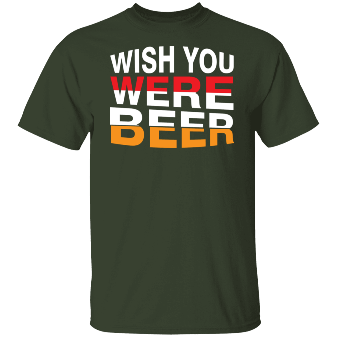 "Wish You Were Beer" T-Shirt – Perfect for Beer Lovers & Happy Hour Fans!
