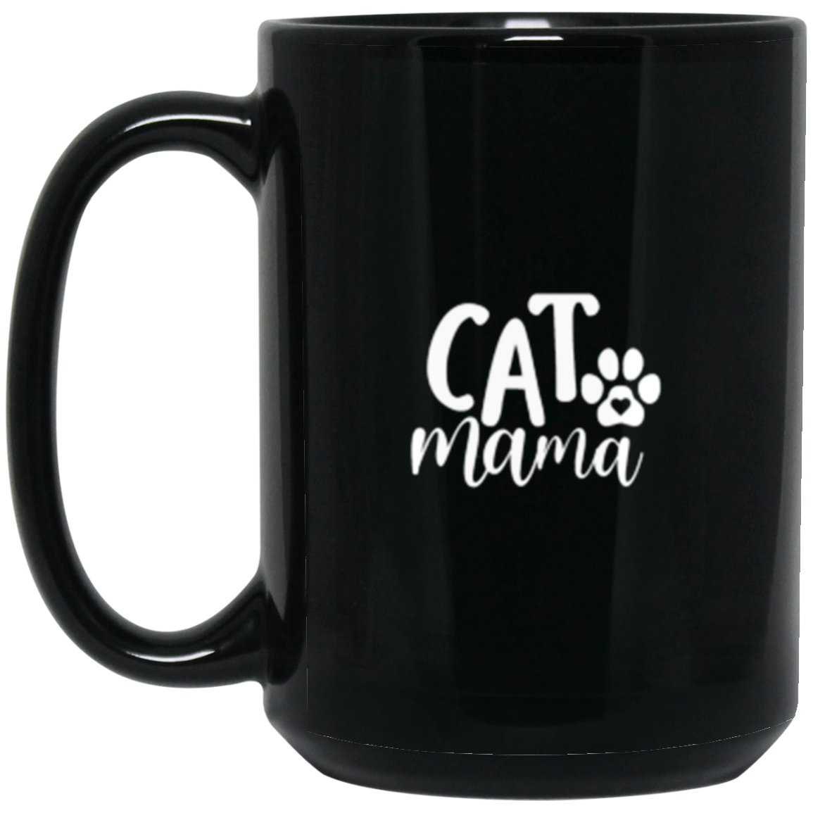"Cat Mama" Mug – Purr-fectly Designed with a Heartfelt Paw Print!