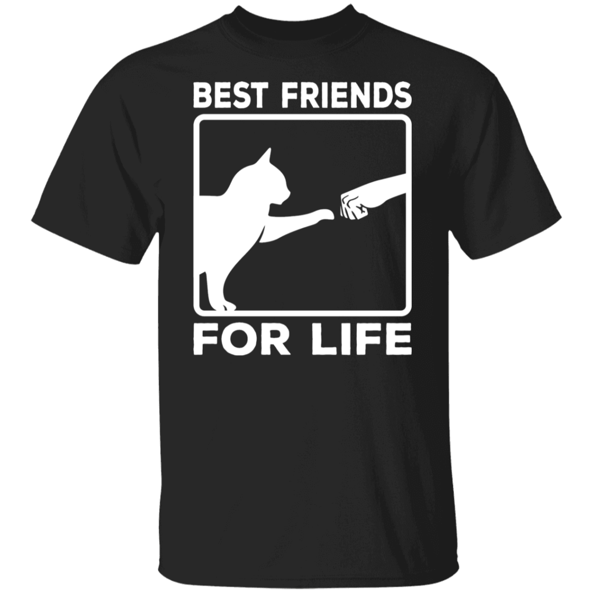 "Best Friends For Life" - Cat & Human Fist Bump T-Shirt | Perfect for Cat Lovers & Pet Owners!