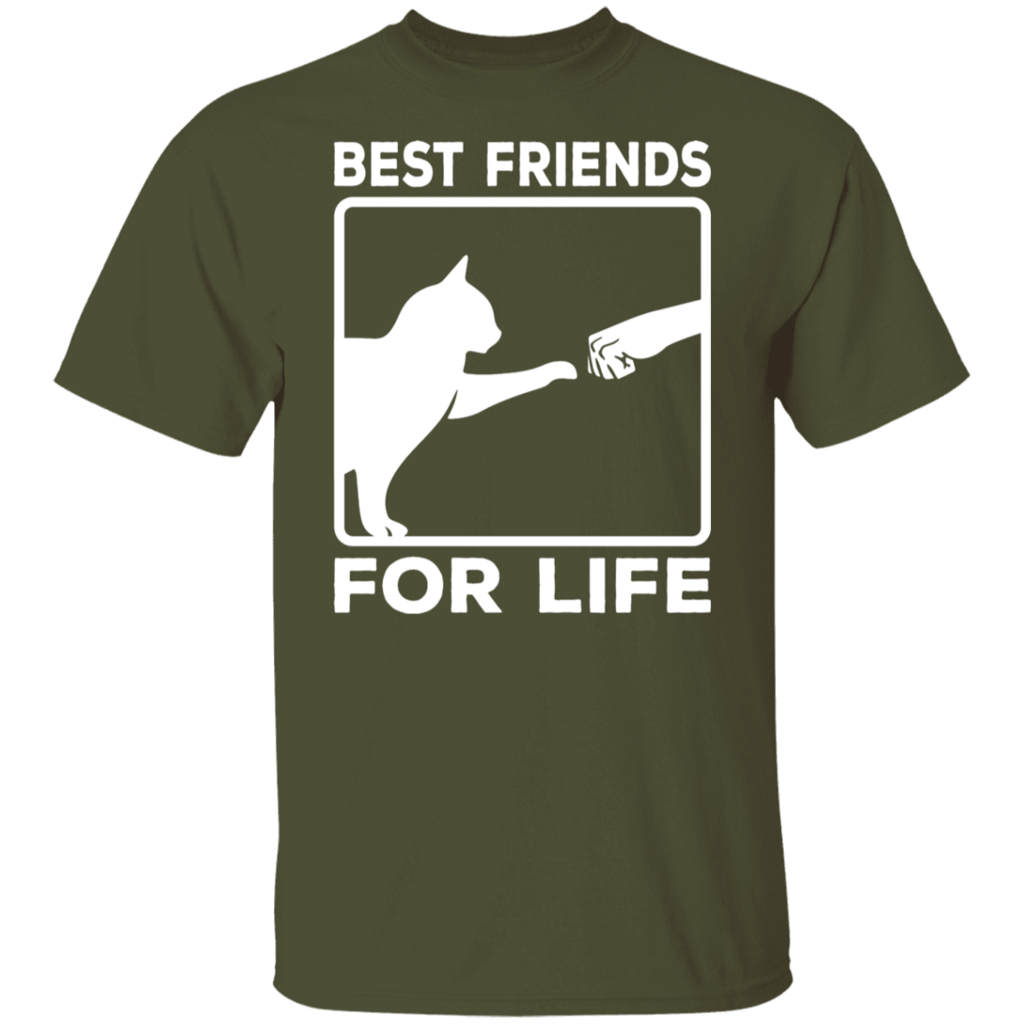 "Best Friends For Life" - Cat & Human Fist Bump T-Shirt | Perfect for Cat Lovers & Pet Owners!