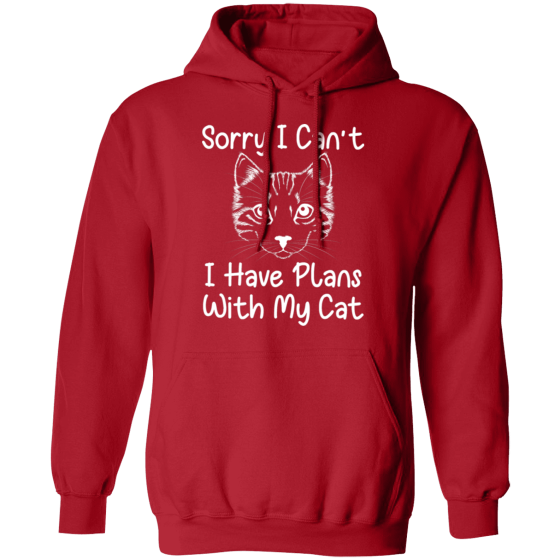 "Plans With My Cat" Funny Cat Lover Hoodie