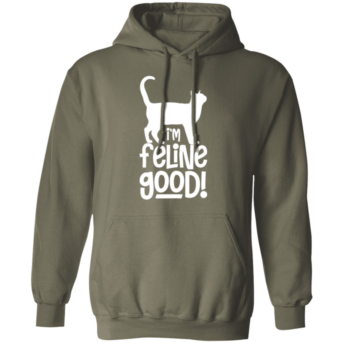 "I'm Feline Good" Cat Lover's Hoodie - Cozy Gift for Cat Owners, Cat Ladies, and Cat Enthusiasts!
