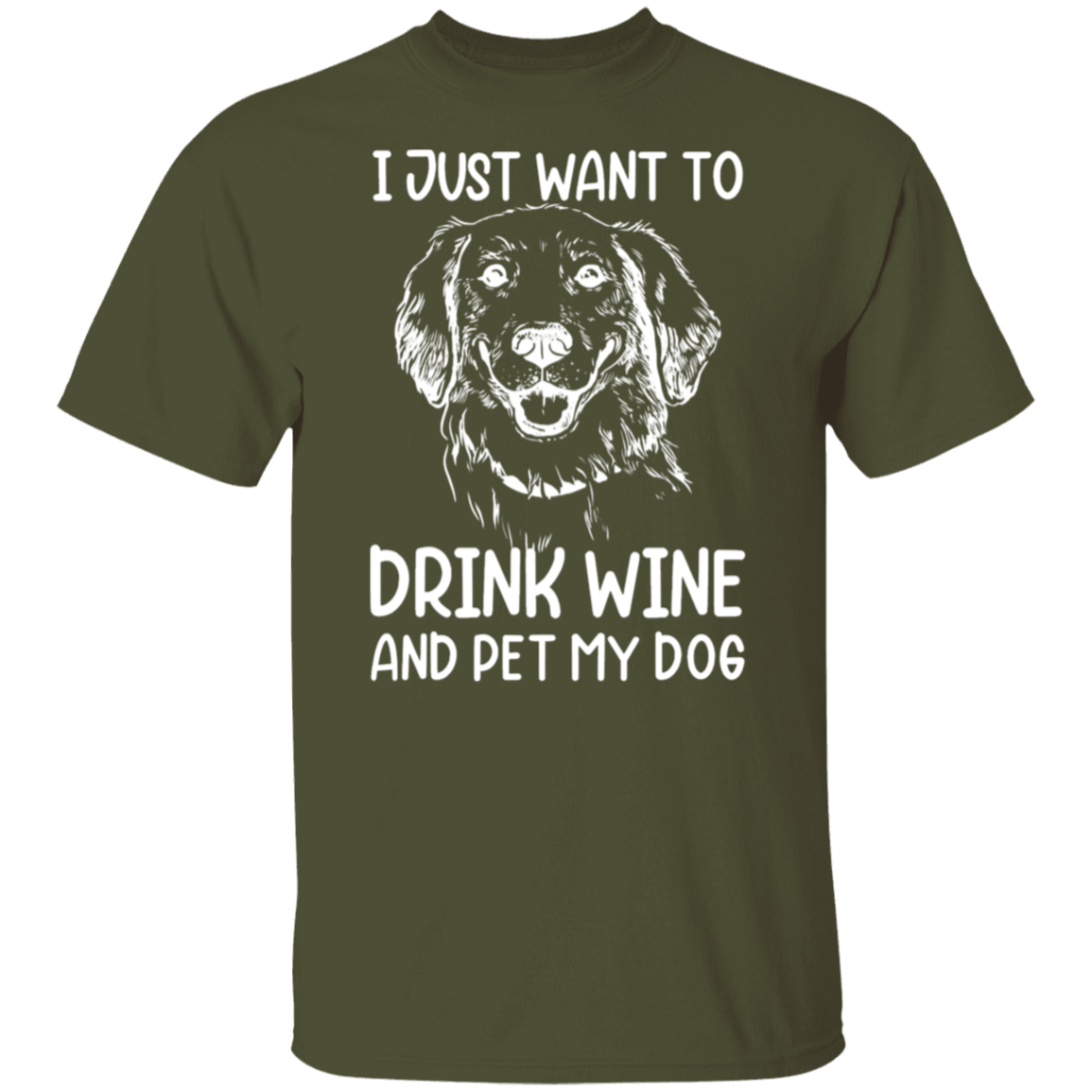"Wine, Wag, and Unwind": Dog Lover's T-Shirt