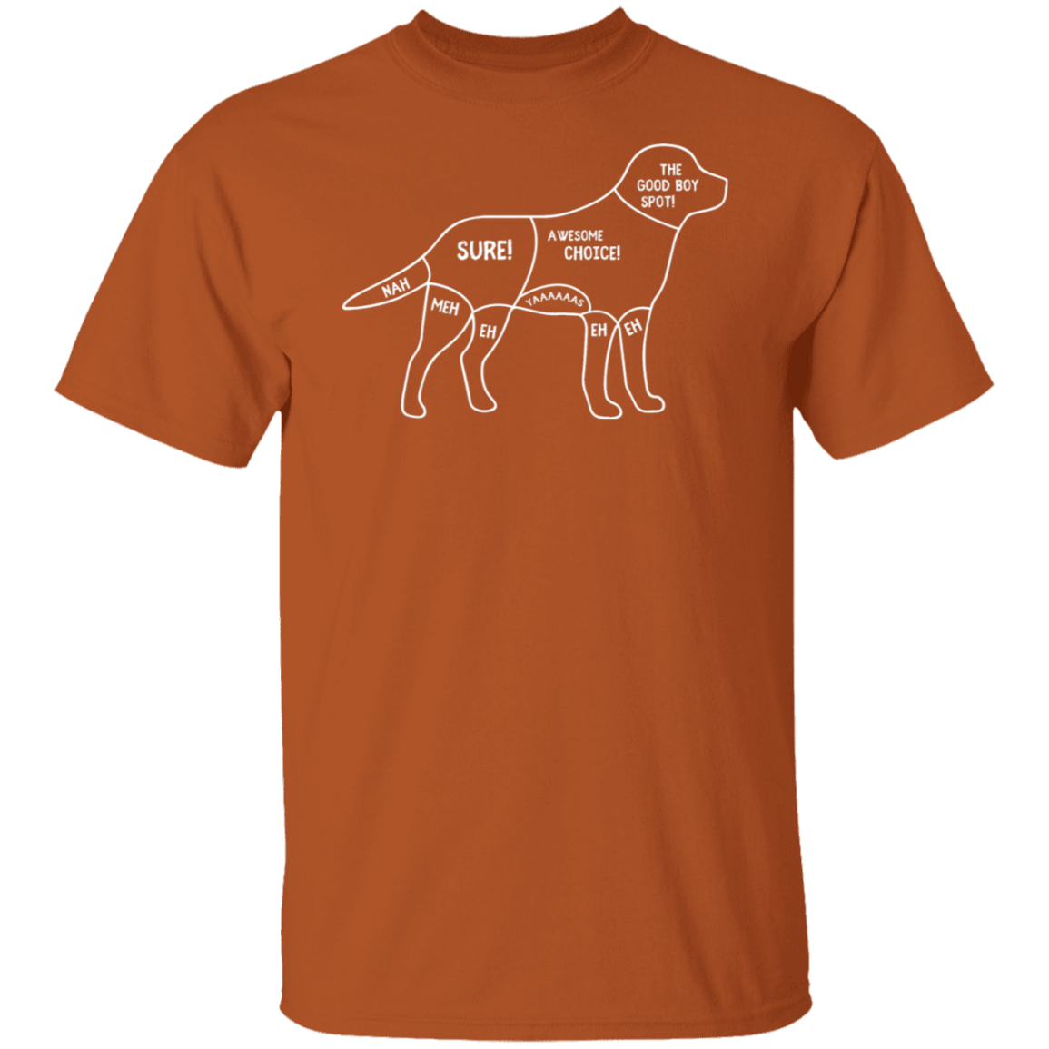 "Pup's Petting Guide" T-Shirt: Wear Your Dog's Favorite Spots!