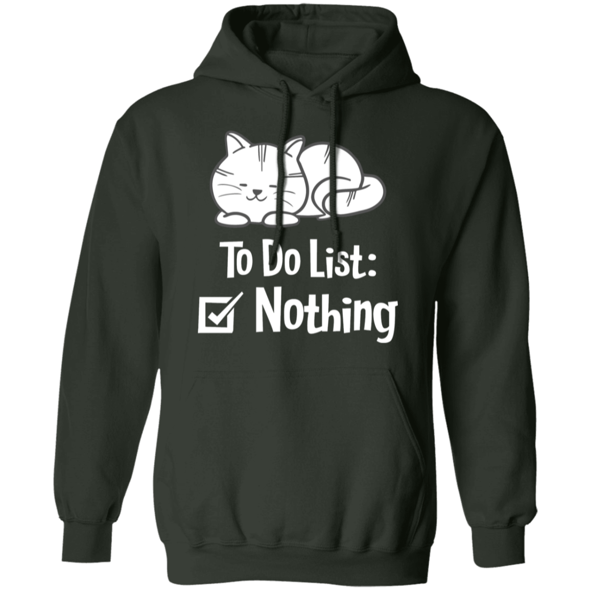 "Purrfectly Lazy: 'To Do List - Nothing" Cat Hoodie for Cozy Relaxation & Cat Lovers!