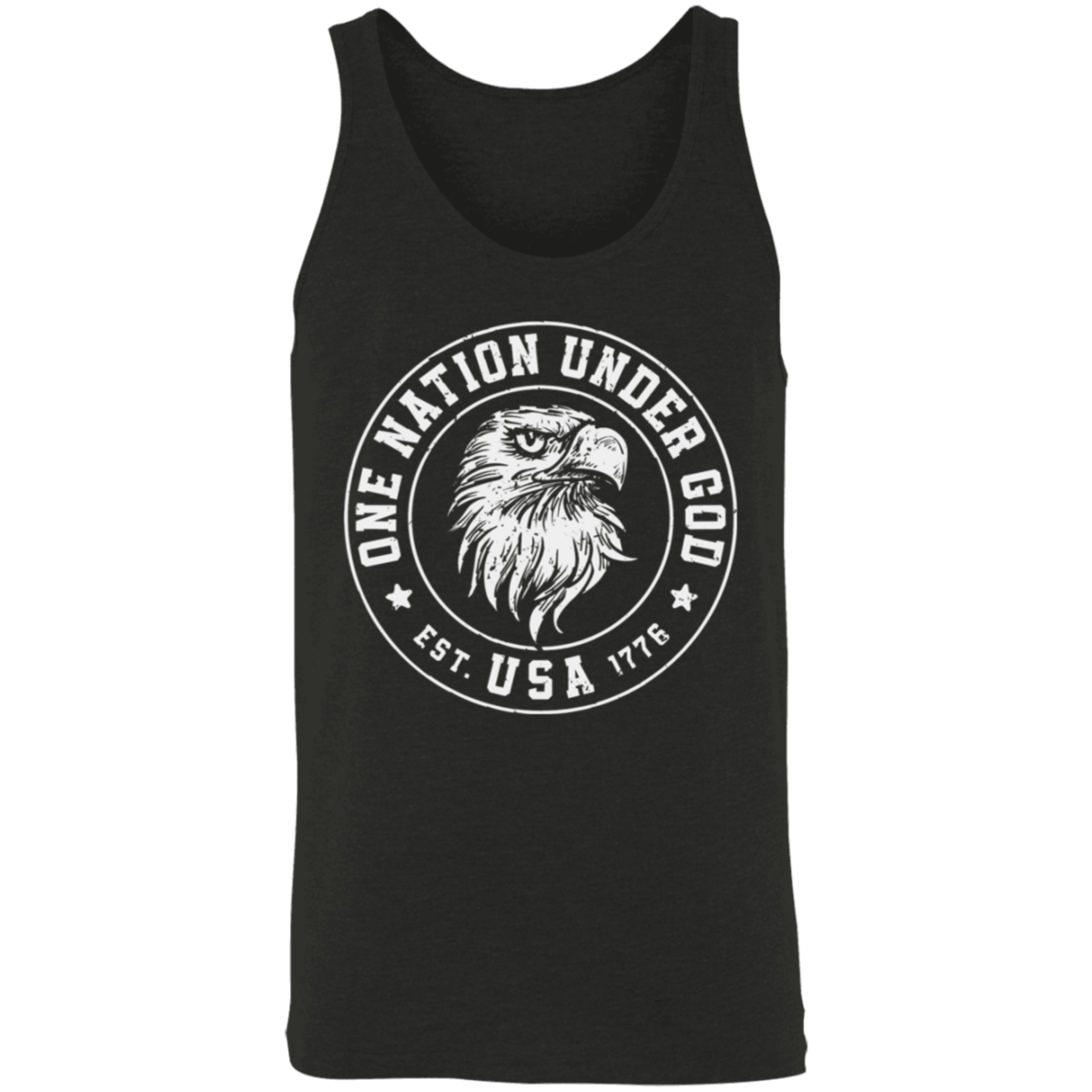 "One Nation Under God: USA Est. 1776" Patriotic Eagle Tank Top
